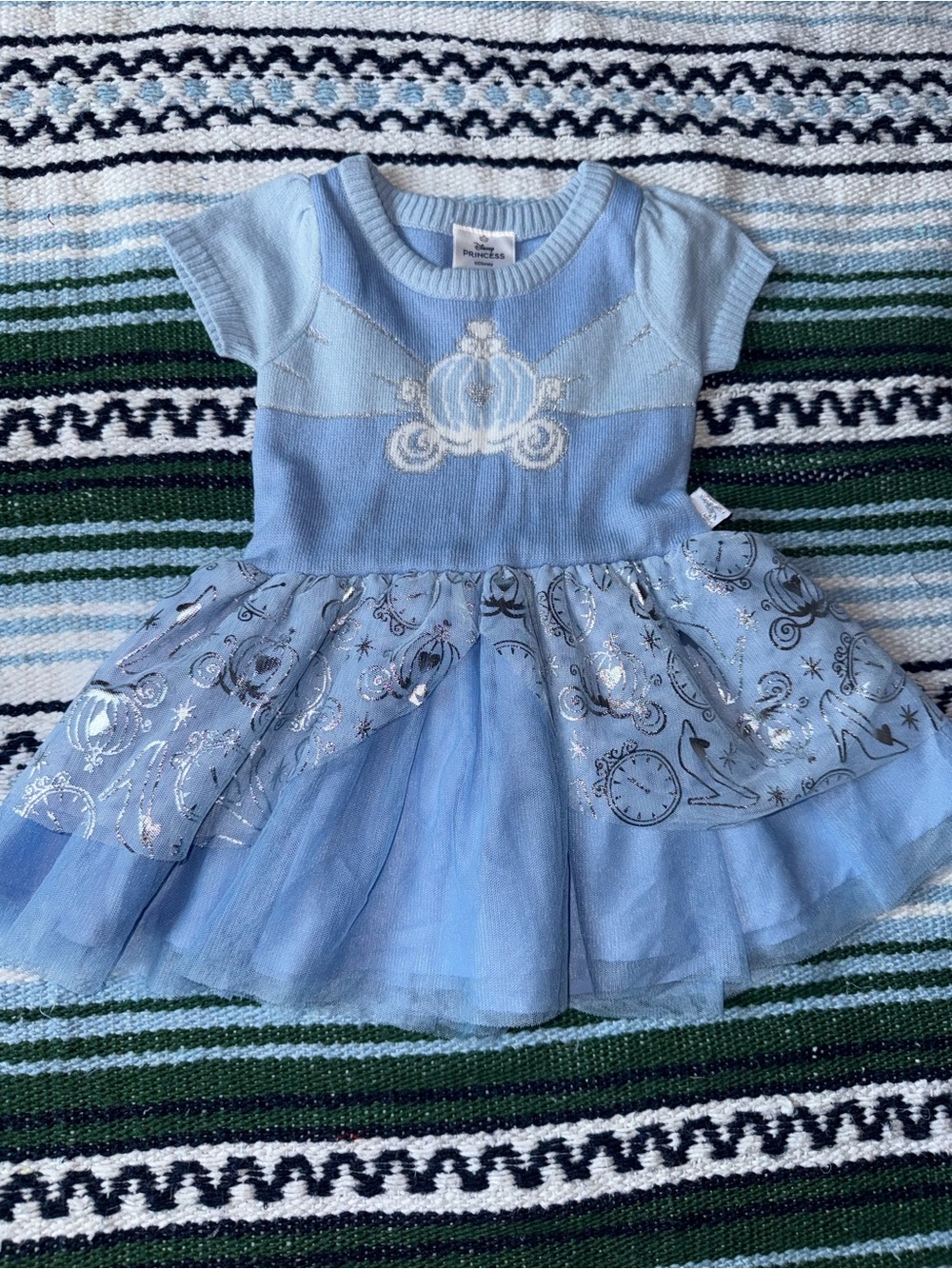Disney Light Blue Cinderella Carriage Tulle Dress for Kids